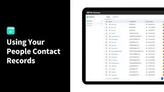 Using Your People Contact Records