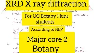 XRD X Ray Diffraction spectroscopy #biology #botany #nep2020 #XRD