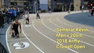 Sembrat Kevin, 2nd in 200m ~22.6s, 2018 Army Crowell Open