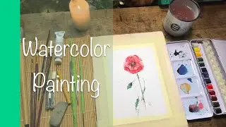 Relax and Enjoy: Poppi Flower, a Watercolor Creation by Richard van Tol , #Lofi beats #aquarel