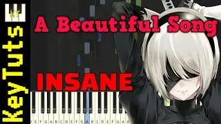 A Beautiful Song [NieR: Automata] - Insane Mode [Piano Tutorial] (Synthesia)