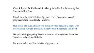 Case Solution Unilever's Lifebuoy in India Implementing the Sustainability Plan