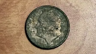 DIME IN ACETONE!! 😈🪙 #1 #GroundCoin! ~ #CoinCleaning! #Fun! #CoinCollecting! #Acetone! #Restoration!