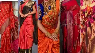 Orange Colour Saree With Contrast Blouse Designs|#wedding#orange|Fashion designing by katya|