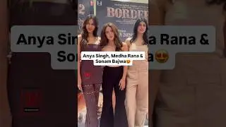 Anya Singh, Medha Rana & Sonam Bajwa At T- Series Office For Promoting Her Movie Border 2