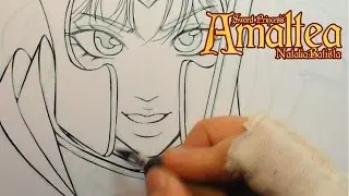 Manga Inking Tutorial - Sword Princess Amaltea by Natalia Batista