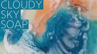 Cloudy Sky Soap l MP soap & Mica Oil Drizzle 구름 하늘 비누 l 오일 흩뿌리기 - Marcel's Soaps