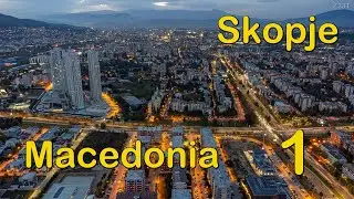 Skopje - Macedonia (Evening footage from above) 1