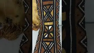 Brown African Mudcloth Scarf, Bogolan Boho Scarf, Unisex Handmade Scarf, Bogolan Mudcloth Scarf