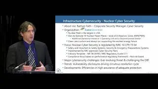 Infrastructure Cybersecurity - Nuclear Cybersecurity - Nathan Faith, Exelon Generation