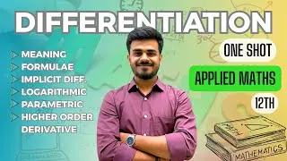 Differentiation| One Shot| Applied Maths| Class 12th| 2025-26