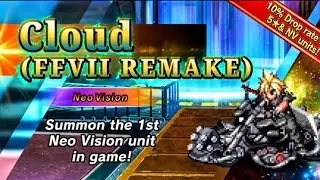 「FF BRAVE EXVIUS」Neo Vision Cloud (FFVII REMAKE) Featured Summon Ticket x8