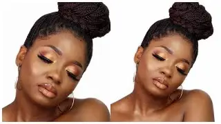 GOLDEN BRONZE MAKEUP TUTORIAL FOR DARK SKIN