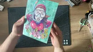 Simple and quick art journal collection with a beach vibe dream team