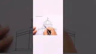 how to draw mosque | masjid drawing | how to draw masjid | mosque drawing easy step by step