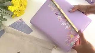 Agenda planner 2023 Manoa diseno Ana tela violeta archivador anillas