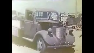 Captured Japanese truck -- WWII color film