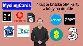 K&uacute;pte britsk&eacute; SIM karty a k&oacute;dy na dobitie kreditu 3, EE, O2, Vodafone, Giffgaff, Lyca Mobile, Lebara