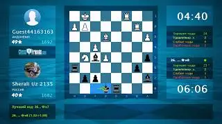 Chess Game Analysis: Guest44163163 - Sherali Uz 2135 : 0-1 (By ChessFriends.com)