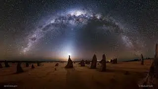 Milky Way over the Australian Pinnacles #SpaceWonders #AstronomyNight #GalacticLandscapes #APOD #...