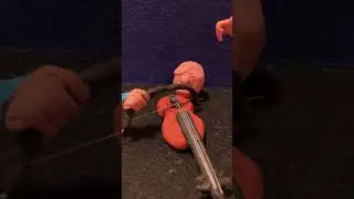 clay guy plays violin #claymation #stopmotion #violin #violinist #classical