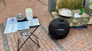Handpan Dan is live! Busking at Naftzger Park! 🛸🎶🌳