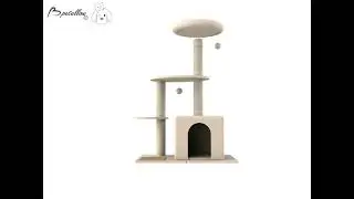 Easy Assembly of Multi-Level Cat Tree Tower With Sisal Scratching Posts