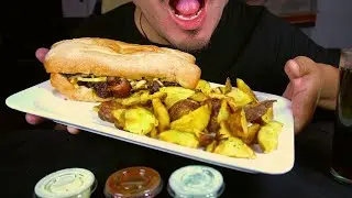 XL BBQ RIBS SANDWICH ASMR 🤤 | NO TALKING