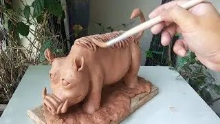 Making A Warthog Out Of Clay | DIY Crafts Easy to Make with Wet Clay