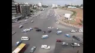 Drivers Navigate A Chaotic Intersection With No Traffic Lights In Ethiopia