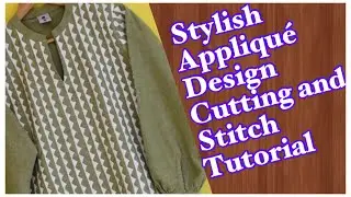 APPLIQU&Eacute; WORK DESIGN CUTTING |pakistani style Applic work/hand embroidery #handmade