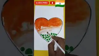 Creative Art India flag drawing || Independence day drawing #creative #art #painting #tiktok #shorts