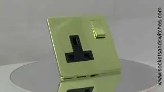 Screwless Supreme Polished Brass Sockets & Switches