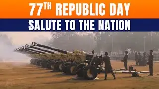 LIVE: Indigenous Guns Fire 21-Gun Salute At Kartavya Path On 77th Republic Day | News9