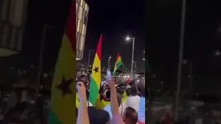 Ghanaians Hit up Qatar with JAMA after Portugal vs Ghana match at Qatar