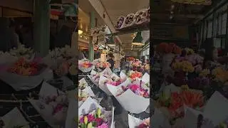 Flower shop at Pike Place Market in Seattle is beautiful #fy #fyp #shorts #viral #pikeplacemarket