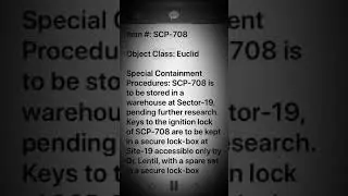 Scp 708 The Big Orange Forklift