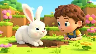 Minecraft Little Bunny Hid in the Grass 🐰 | Nursery Rhymes for Kids & Baby Songs