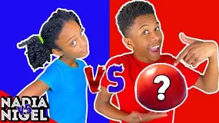 Red Food VS Blue Food Challenge with Nadia VS Nigel!