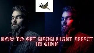 How to get neon light effect in GIMP ?
