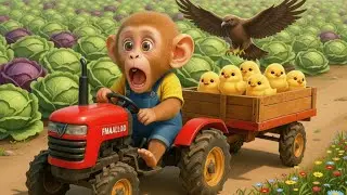 Baby LuLu Monkey vs. GIANT Hawk! Epic Farm Rescue 😱🦅🐵