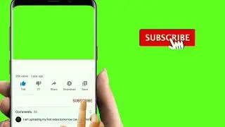 green screen subscribe button mobile frame