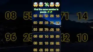 Find the same number in puzzle 🧐🧐