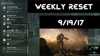 Destiny 2 | Weekly Reset - September 9th 2017 New Gear, Milestones, and Vendor Items