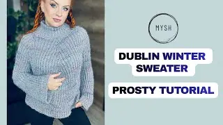 Dublin Winter Sweater część 1 - tutorial wzoru z Drops, sweter na drutach brioszką, ścieg patentowy