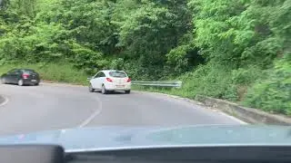 Driving up the hill to Barco Reale campsite