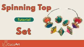 Spinning top beads - Polymer clay set