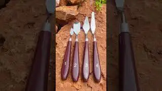 Black beach knife art #subscribe #art #viral #goneviral #reels #acrylicpainting #skills