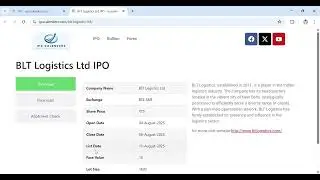 blt logistics ltd ipo