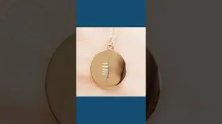 Hand Engraved Gold Initial Necklace